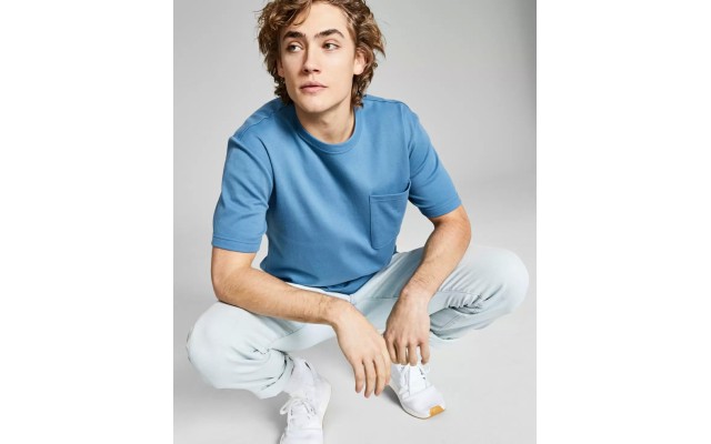  Men’s Pocket T-Shirt, Aqua, S