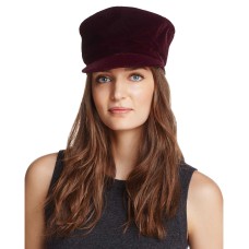 Aqua Velvet Newsboy Cap (Black)