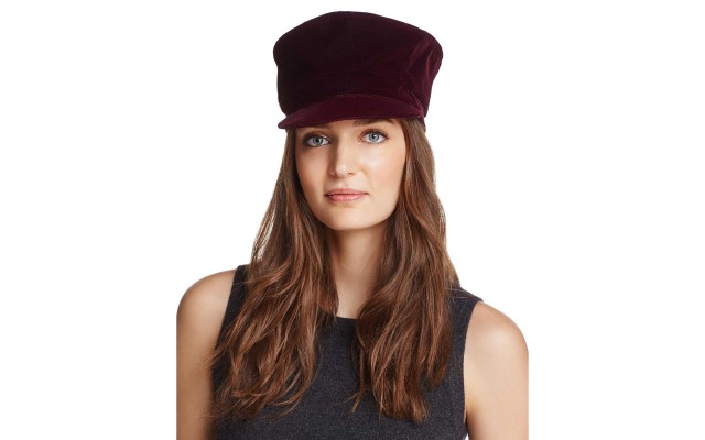  Velvet Newsboy Cap (Black)
