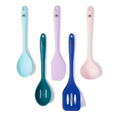 Art and Cook Utensil Caddies – Five-Piece Silicone Utensil Set, Multi, 5 piece
