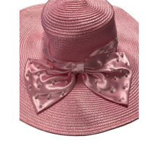 August Hat Company Pearl Big Bow Widebrim Hat, Pink