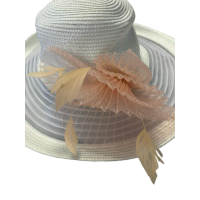 August Hat Company Sheer Wide Brim Hat, White, One Size