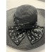 , Wide Brim Elegant Bow Hat, Black