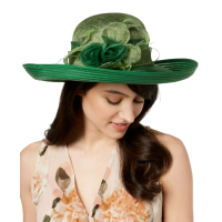 August Hat Opal Romantic Profile Hat (Green, One Size)