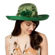 August Hat Opal Romantic Profile Hat (Green, One Size)