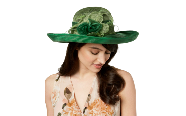  Opal Romantic Profile Hat (Green, One Size)