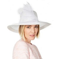 August Hat Sheer Wide-Brim Hat (Natural)
