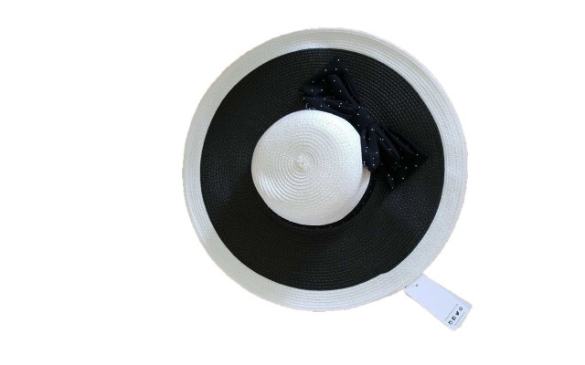  Womens Church Ornate Derby Hat (White Black, One Size)