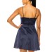  Juniors’ Emma Fit & Flare Dress, Navy, 9-10