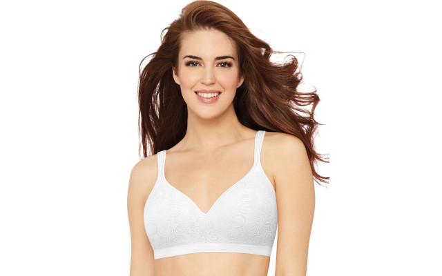  Womens Comfort Revolution Shaping Wireless Smoothing 3463 Bra, White, 36C