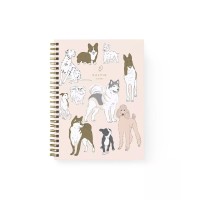 Baltic Club Dogs Spiral Notebook, Beigekhaki, 6″ x 8″