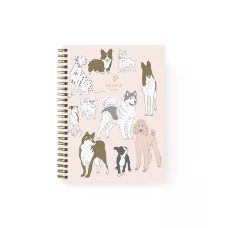 Baltic Club Dogs Spiral Notebook, Beigekhaki, 6″ x 8″