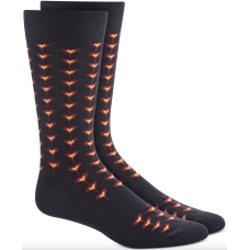 Bar III Men’s Black Tiled Heart Socks