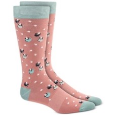 Bar III Men’s Blue Holiday Socks (Pink, 10-13)