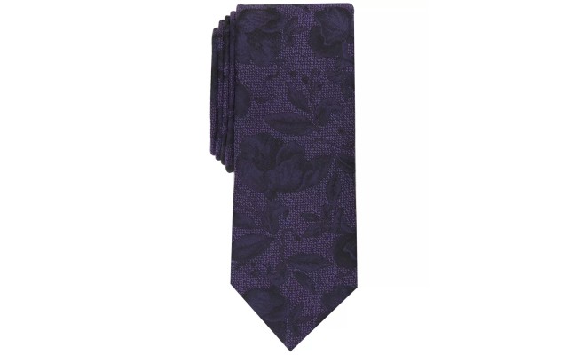  Men’s Delage Floral Tie, Purple