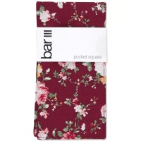 Bar Iii Men’s Fortune Floral Pocket Square, Red