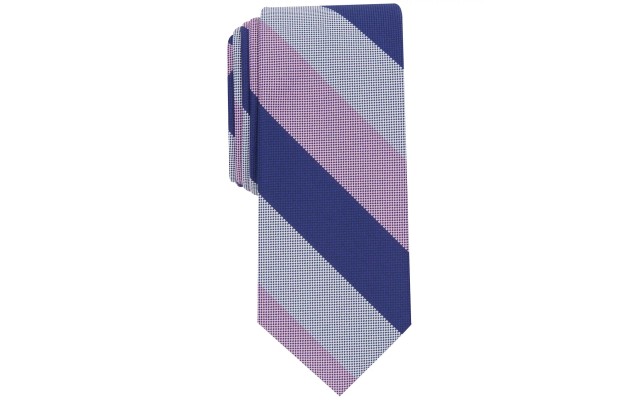  Men’s Kelley Stripe Skinny Tie, Pink