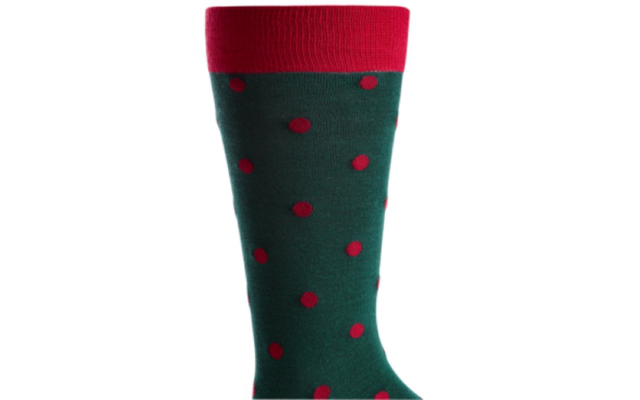  Men’s Polka Dot Socks (Green, 10-13)