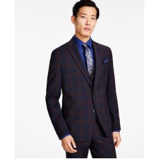 Bar III Men’s Slim Fit Suit Jacket, Burgundy/Blue,40S