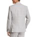  Men’s Slim-Fit Gray Plaid Linen Suit Jacket, Gray Plaid, 38 R