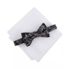 Bar Iii Men’s Troude Floral Pre-Tied Bow Tie, Black