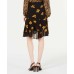  Ruffled Asymmetrical Skirt (Black, L)