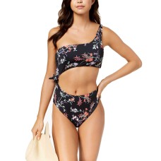 Bar III Women’s Reversible One-Shoulder Cutout One-Piece Swimsuit