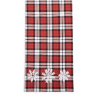 Bardwil Plaid Table Runner (Red, 13″ x 70″)