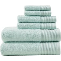 Beautyrest Nuage Cotton Lyocell Blend 6 Piece Towel Set – Seafoam