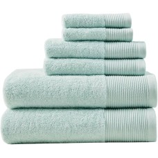 Beautyrest Nuage Cotton Lyocell Blend 6 Piece Towel Set – Seafoam