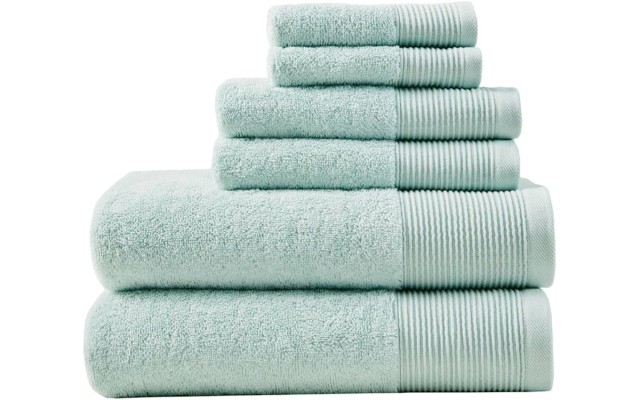  Nuage Cotton Lyocell Blend 6 Piece Towel Set – Seafoam