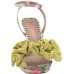  Women’s Elmira Ruffled Floral Heel Sandals, White Multi, 5M