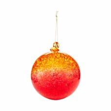 Bloomingdale’s Glass Ball Ornament, Red/Orange