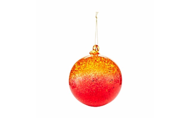 Bloomingdale’s Glass Ball Ornament, Red/Orange
