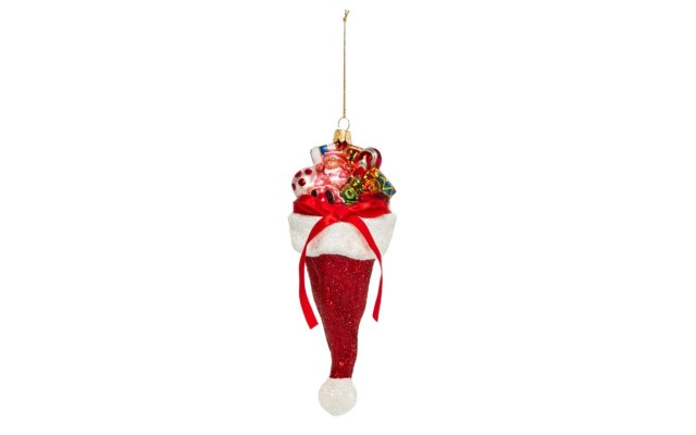Bloomingdale’s Santa Hat With Gifts Ornament