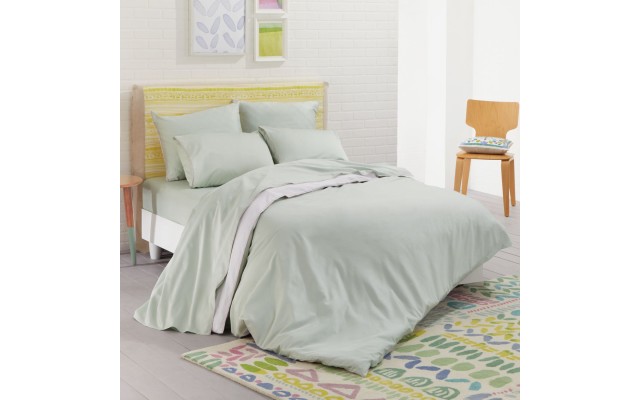  Nessa Solid Reversible Duvet Sets/Green/Twin