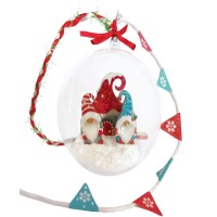 Box Candiy Totally Santa Ornament Set, Santa Gnome Village Ornament, 9.06