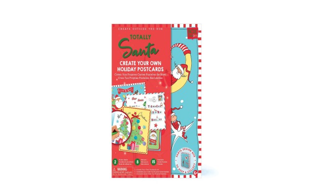  Totally Santa Ornament Set, Santa Holiday Postcards Set