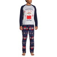 Briefly Stated Matching Unisex Mandalorian Long-Sleeve Top and Pajama Pants Set – Navy, X-Large
