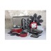  Venus Nonstick Aluminum 16-Pc. Cookware Set, Red
