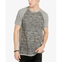 Buffalo David Bitton Men’s Heathered Raglan T-Shirt ( Medium Gray, XL S/S)