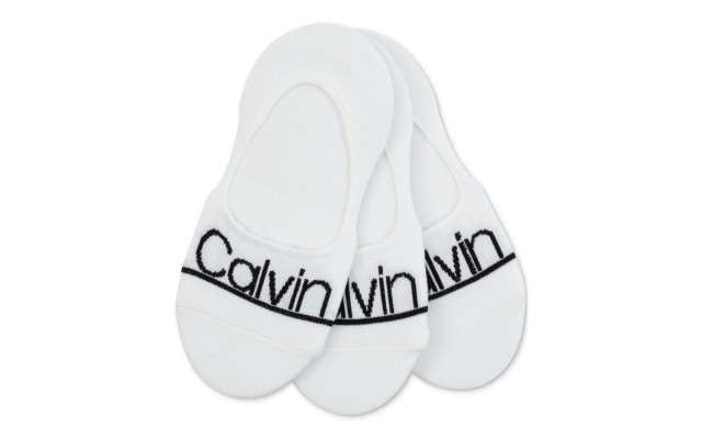 Calvin Klein 3- Pk. Calvin Klein Logo Sneak White