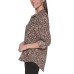  Jeans Animal-Print Button-Down Top, Maple Combo, Small
