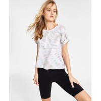 Calvin Klein Jeans Tie-Dyed Logo T-Shirt, Khaki, Khaki, Large