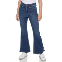 Calvin Klein Jeans Women’s High-Rise Flared Slit-Hem Jeans, Vero, 24