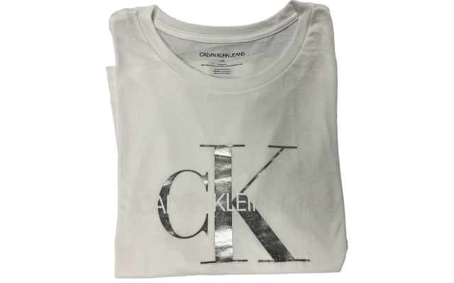  Logo Boyfriend Tee, White, Large