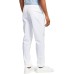  Mens Flat Front Straight Legs Trouser Pants,White, 42/30