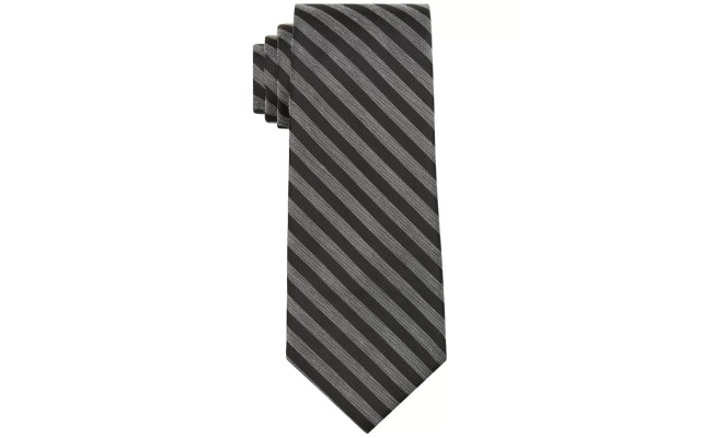  Mens Heathered Striped Ties, Gray