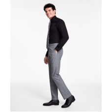 Calvin Klein Men’s Slim-Fit Performance Dress Pants, Black/White, 38×30
