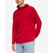 Calvin Klein Men’s Solid Merino Wool Hoodie Sweater, Large
